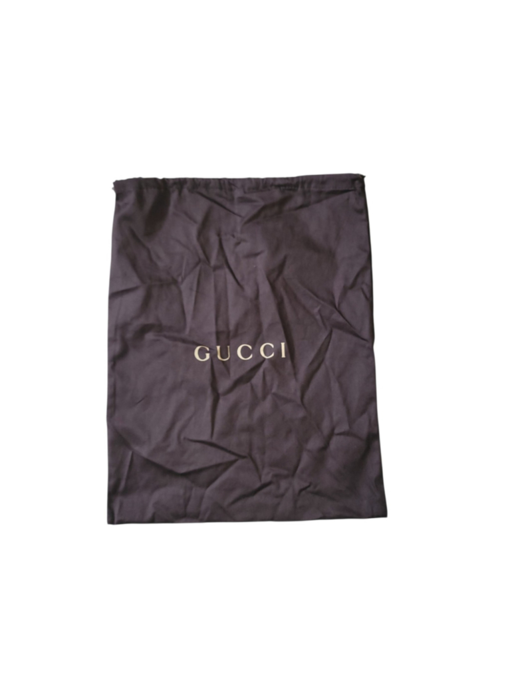 GUCCI Brown Dust Bag 16"X21" Logo Canvas Drawstring Cotton Pre-owned Condition